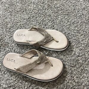 Huckberry Luca Dune Sandal Slip On Mens Size US 10 Brown Suede Leather New